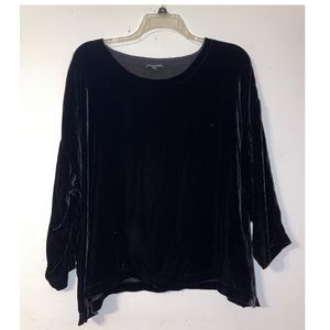 Eileen Fisher Black Velvet Slouch Top Large
